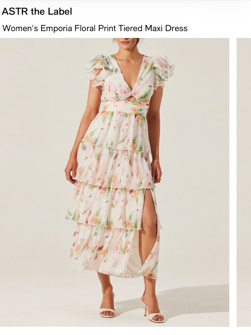 ASTR the Label Women's Emporia Floral Print Tiered Maxi Dress